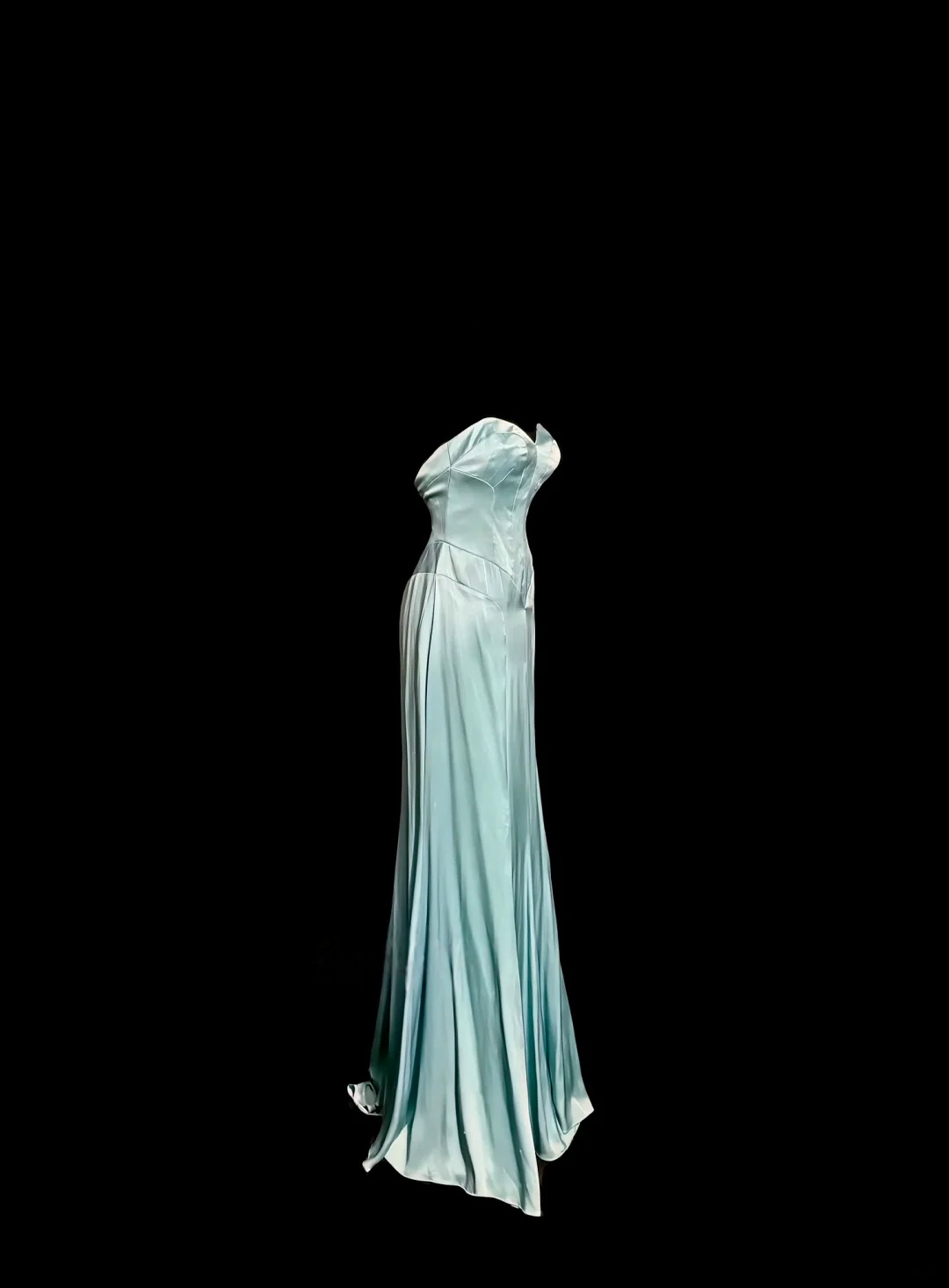 Sweetheart Blue Satin A Line Prom Dress Evening Dress  P128