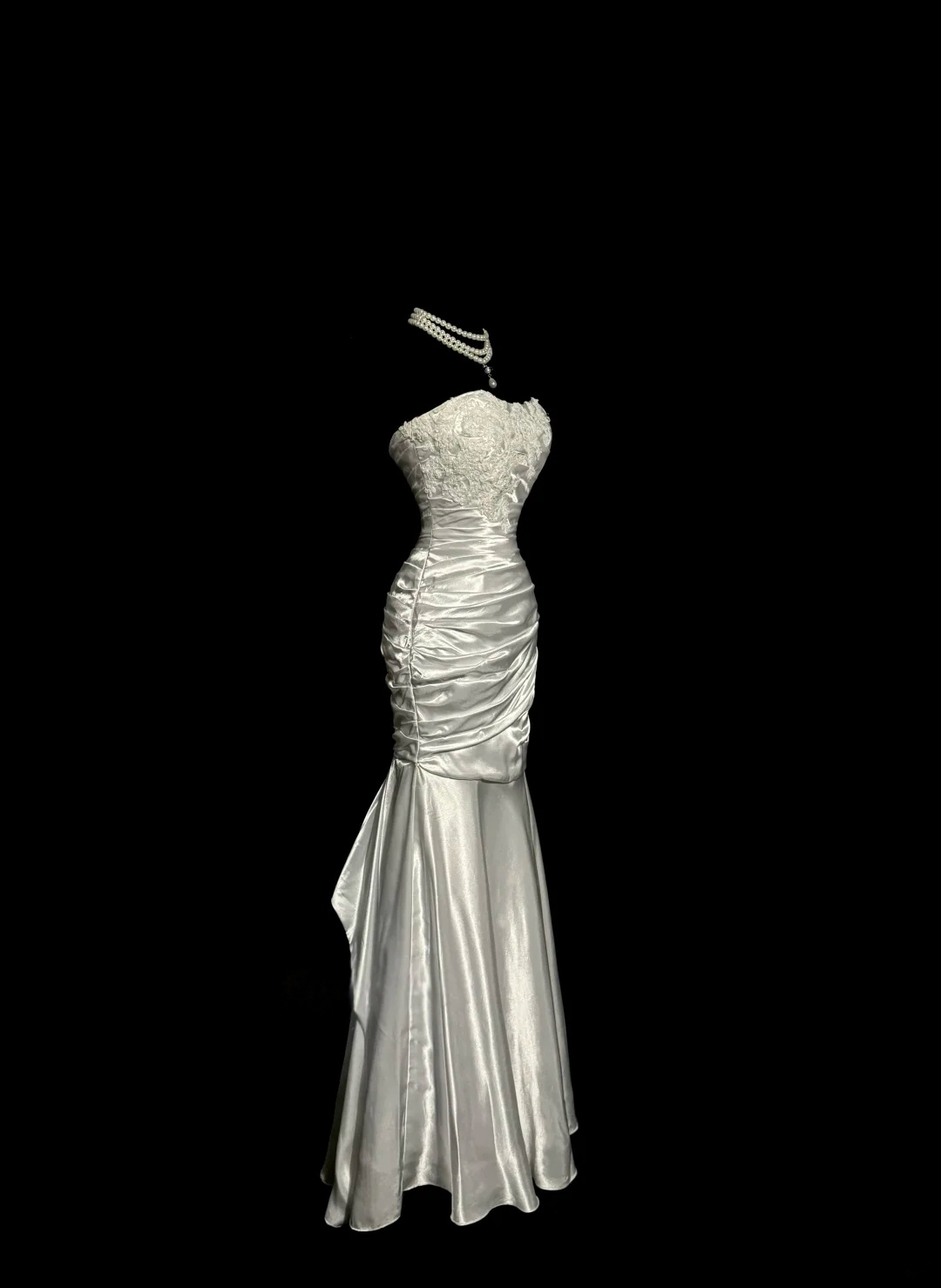 Sweetheart Ivory Sheath Evening Dress With Applique Elegant Wedding Dress  P129