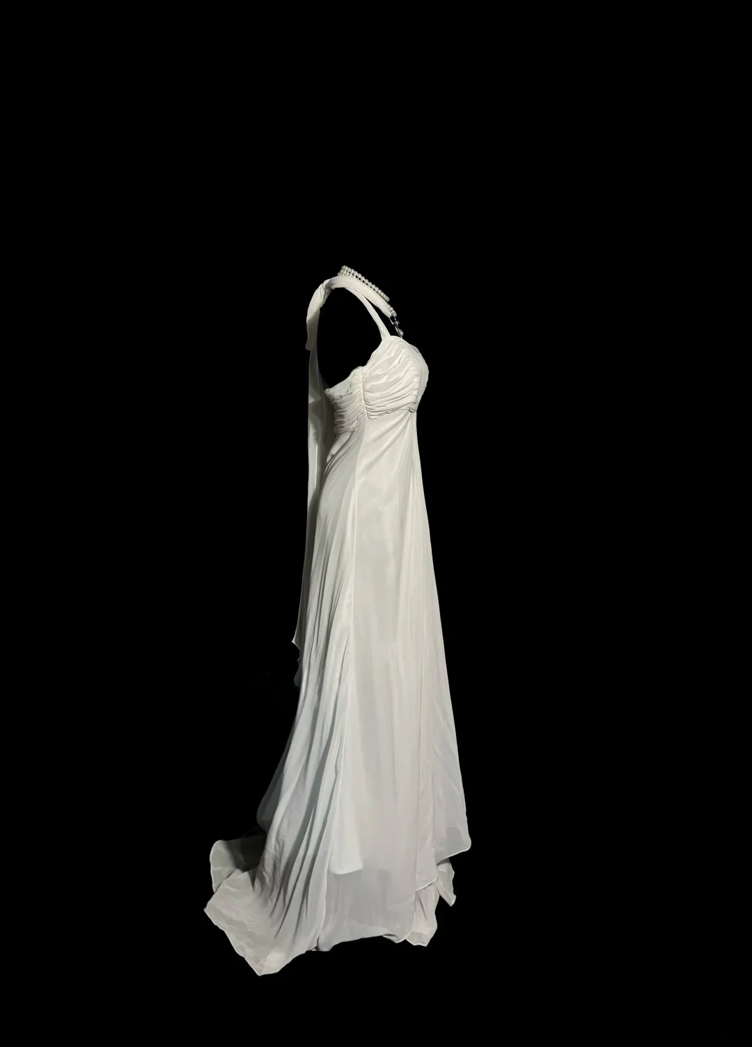 A Line Chiffon Simple Wedding Dress For Bridal Elegant Evening Dress  P133