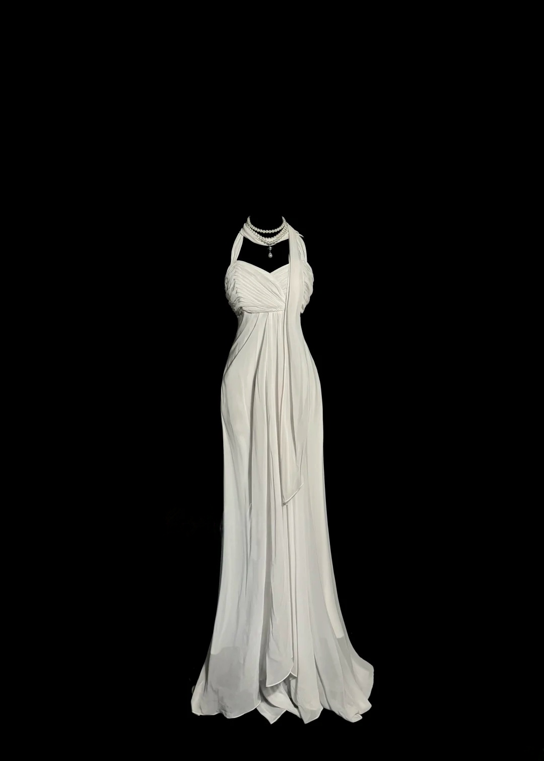 A Line Chiffon Simple Wedding Dress For Bridal Elegant Evening Dress  P133