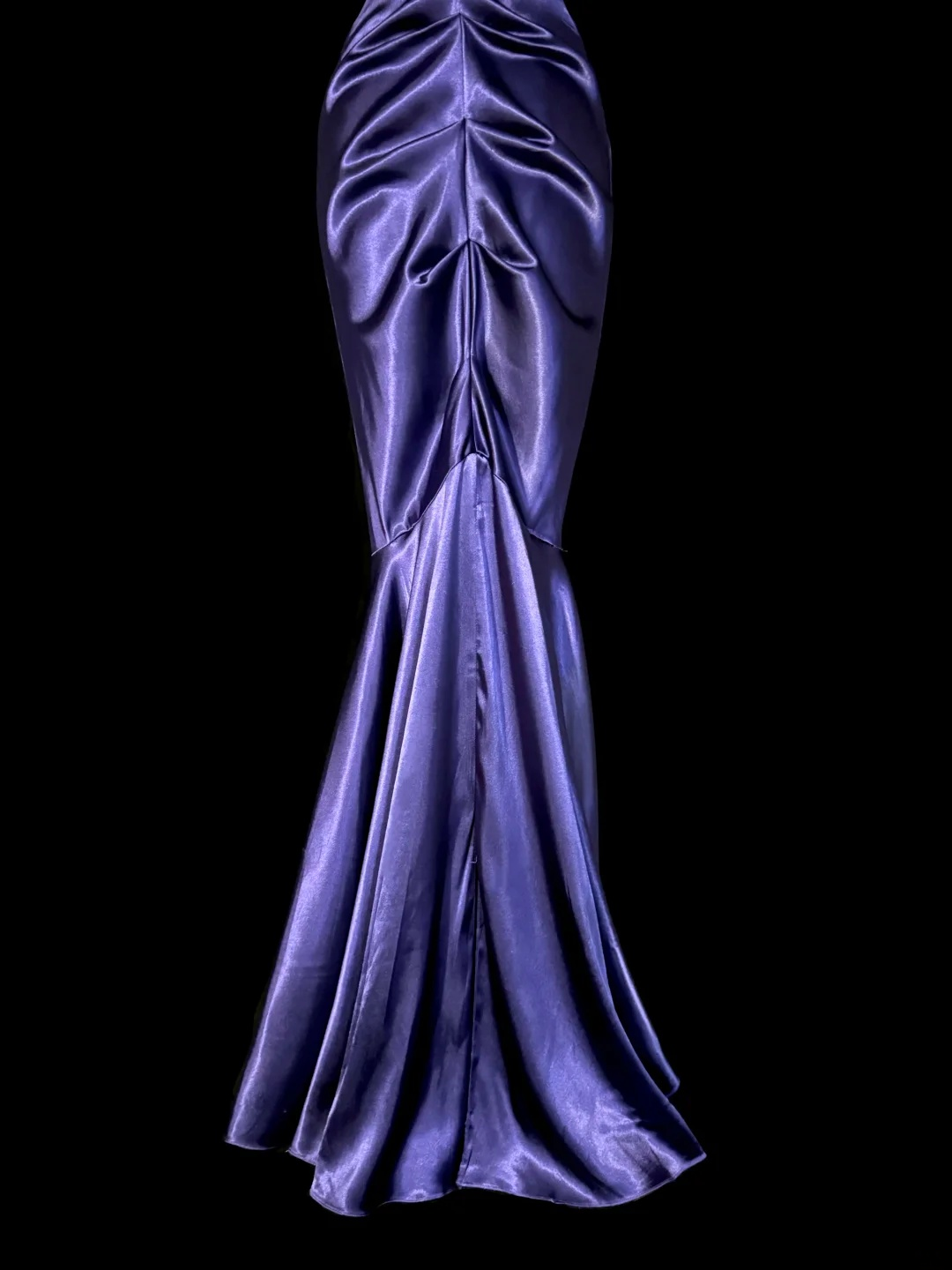 Sweetheart Mermaid Satin Prom Dress Purple Evening Dress  P137