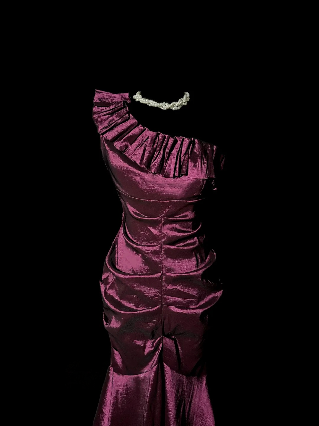 One Shoulder Sheath Satin Prom Dress Evening Dress  P141