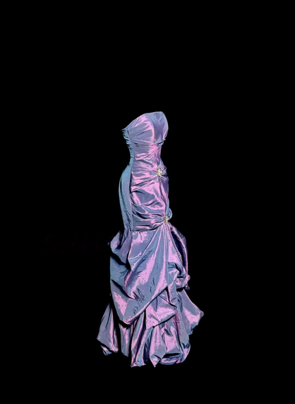 Strapless Purple Mermaid Prom Dress Formal Party Dress  P144