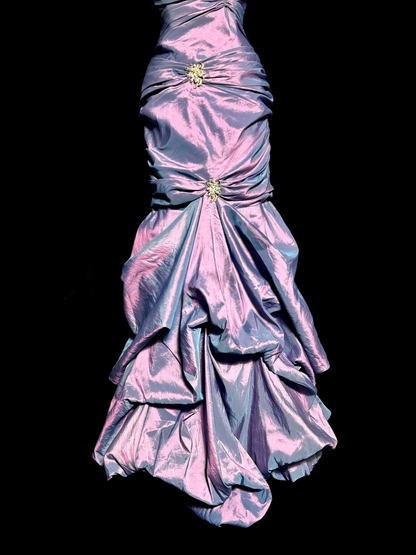 Strapless Purple Mermaid Prom Dress Formal Party Dress  P144