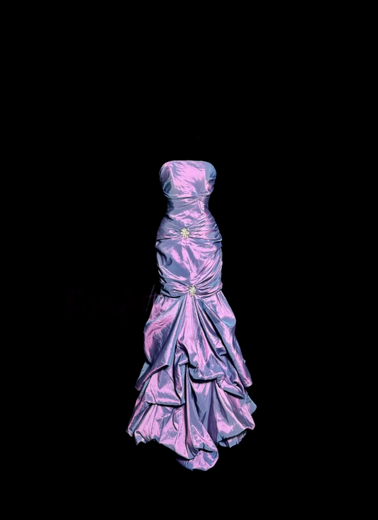Strapless Purple Mermaid Prom Dress Formal Party Dress  P144