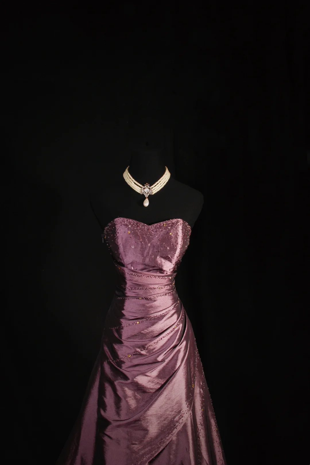 Sweetheart Satin A Line Prom Dress Beaded Formal Evening Dress  P169