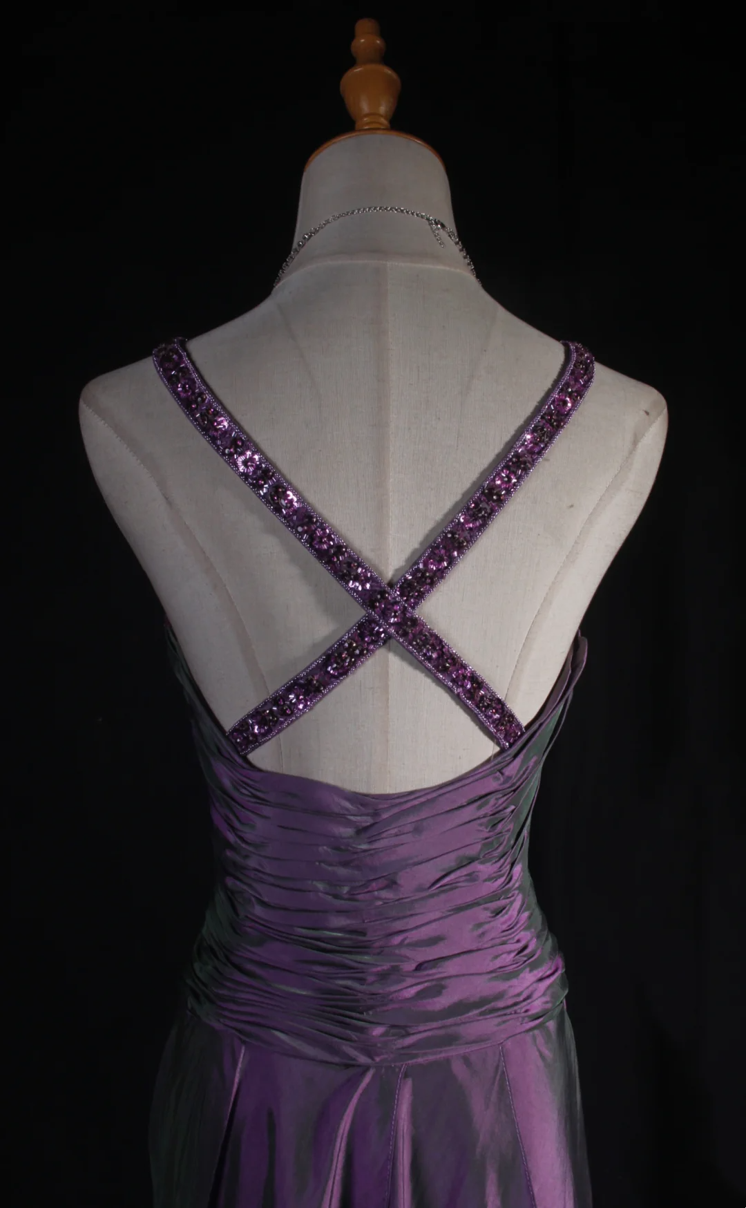 Purple Mermaid Prom Dress Beaded Formal Evening Dress  P170