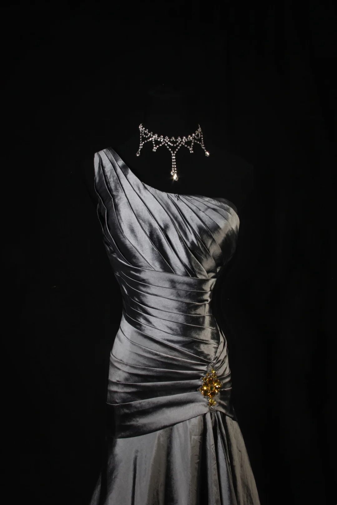 One Shoulder Gary Mermaid Prom Dress Beaded Formal Evening Dress  P171