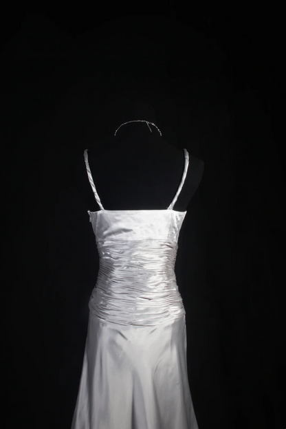 V Neck  Satin Prom Dress Formal Party Dress Evening Dress  P177