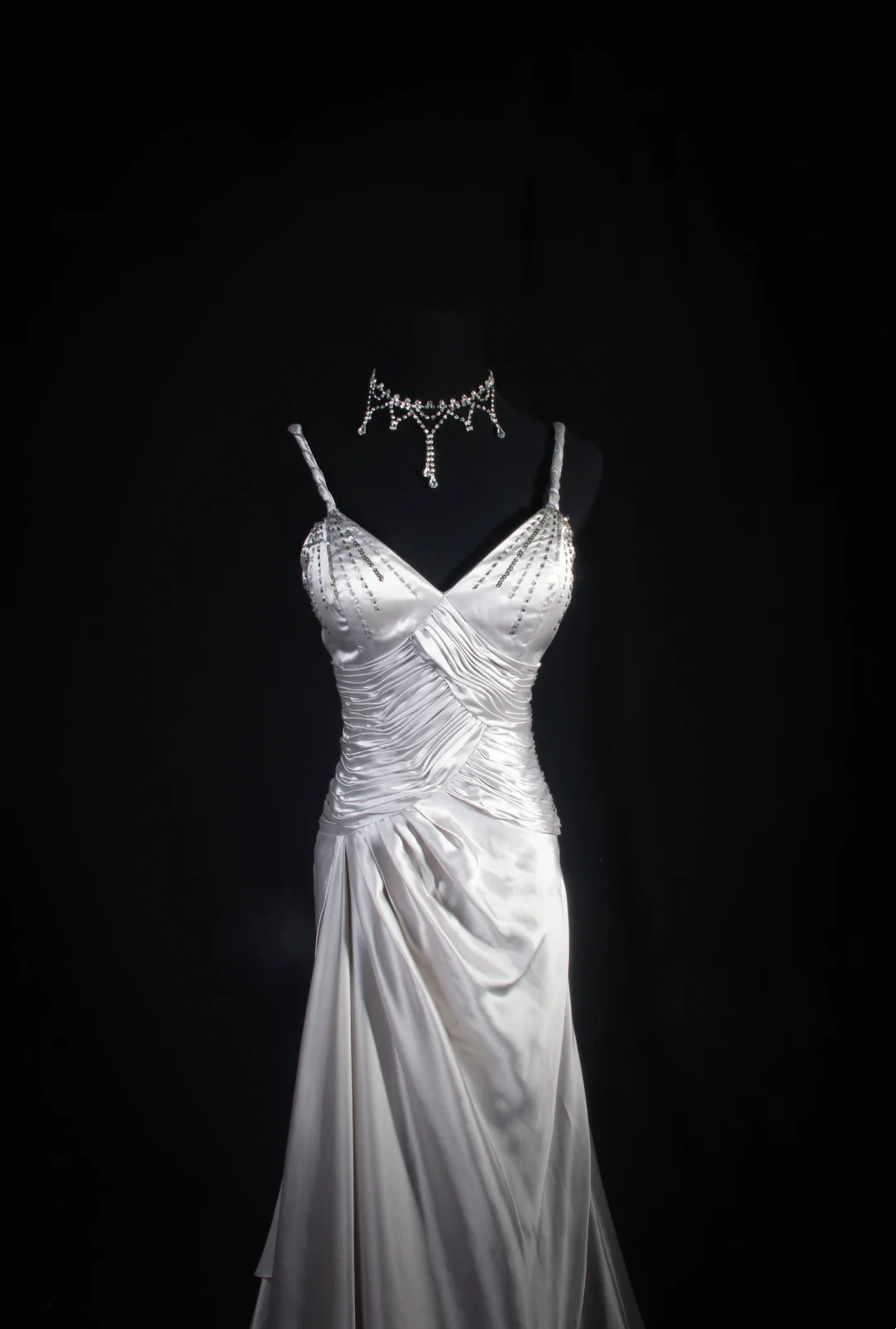 V Neck  Satin Prom Dress Formal Party Dress Evening Dress  P177