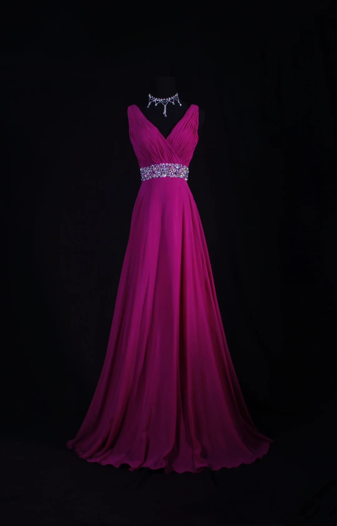 V Neck Chiffon Wedding Guest Dress Formal Party Dress Evening Dress  P179