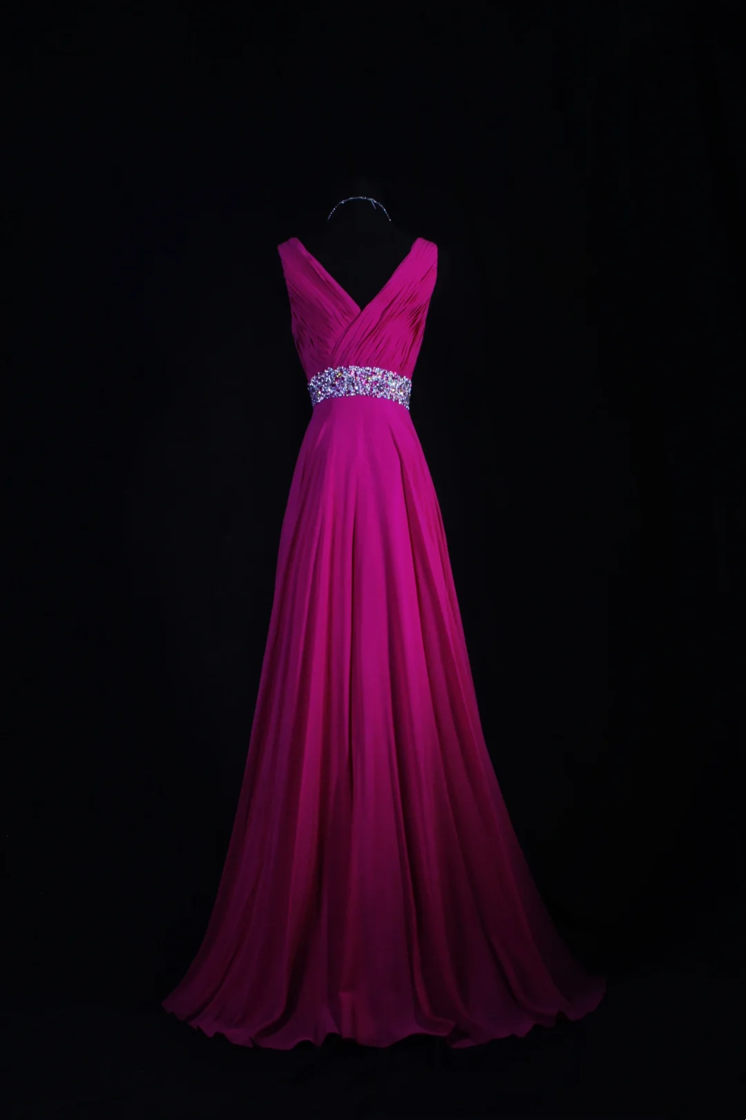 V Neck Chiffon Wedding Guest Dress Formal Party Dress Evening Dress  P179