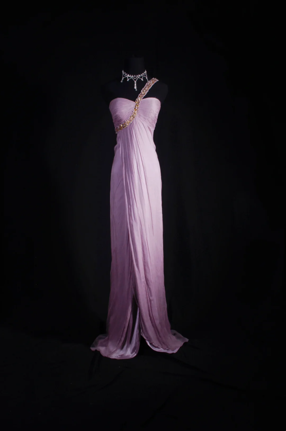 One Shoulder Lilac Chiffon Prom Dresses Bridesmaid Dresses  P186