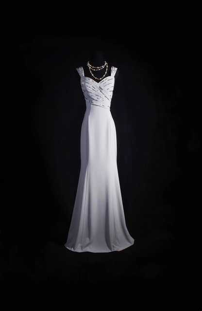 Gray Mermaid Chiffon Evening Dress Formal Party Dress  P195