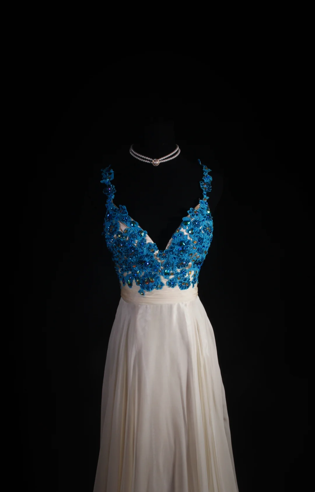 V Neck Champagne Tulle Prom Dress Applique Formal Party Dress  P199