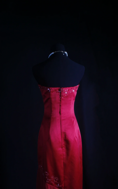 Red Sheath Beaded Prom Dress Formal Party Dress Evening Dress  P201