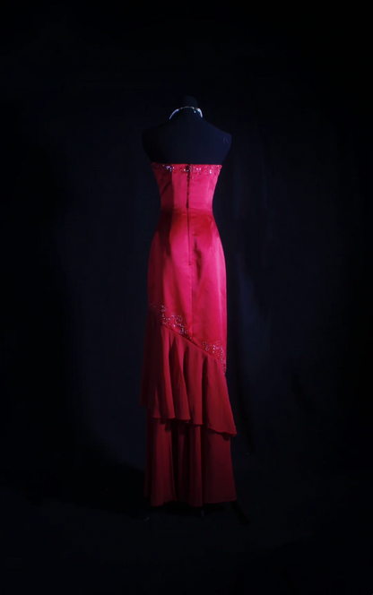 Red Sheath Beaded Prom Dress Formal Party Dress Evening Dress  P201