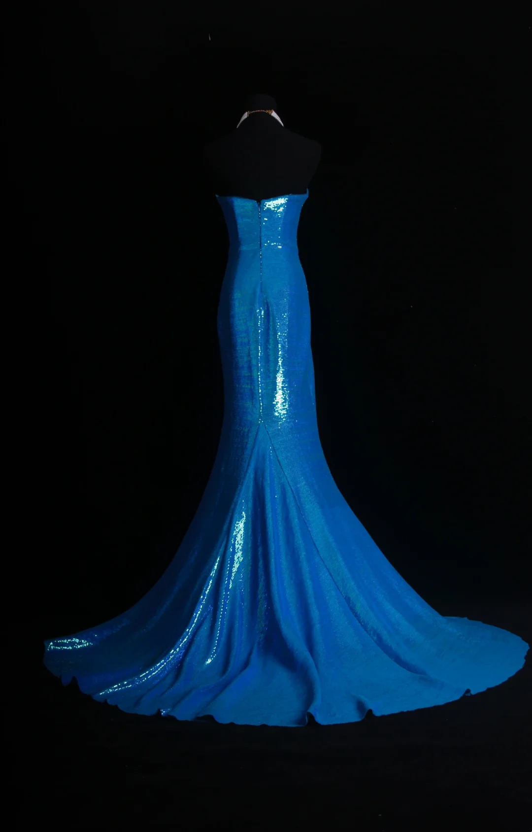 Sequin Mermaid Blue Prom Dress Sweetheart Formal Dress Evening Dress P232