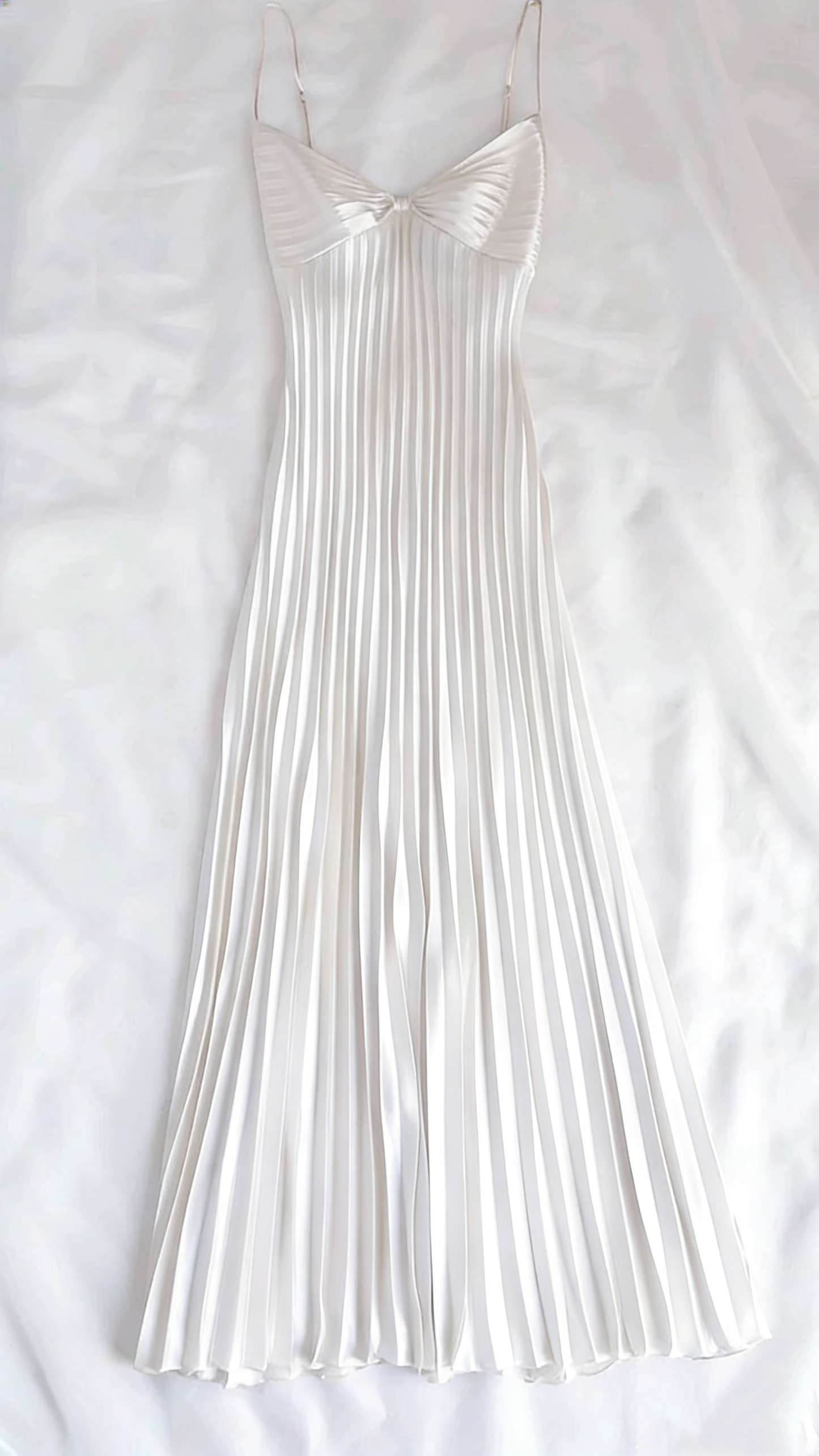 Spaghetti Straps Champagne Prom Dress Pleated Evening Dress  P229