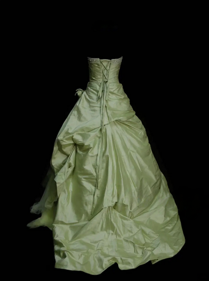 Ball Gown Green Tulle Prom Dress Sweet 16 Birthday Dress P236