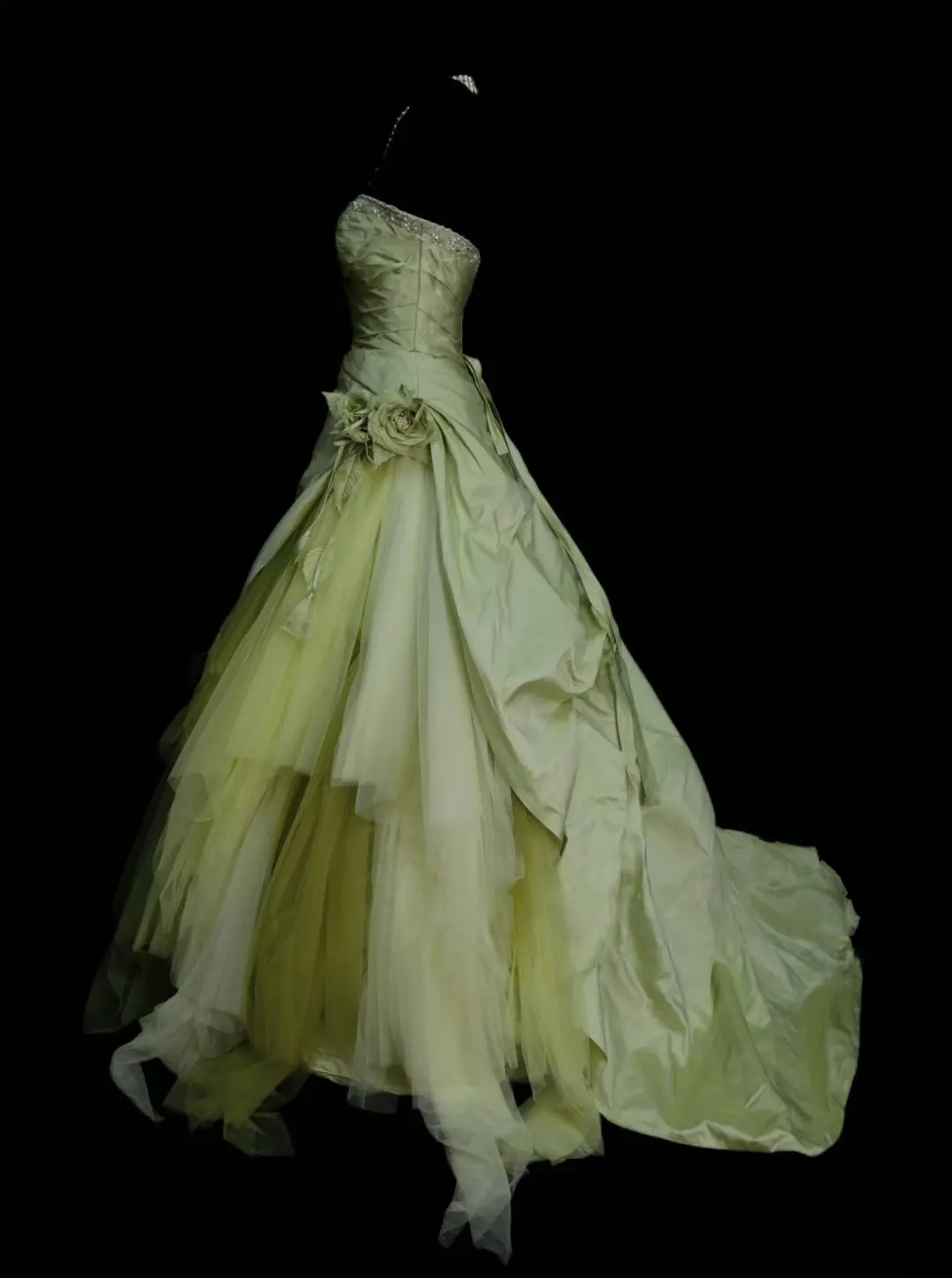 Ball Gown Green Tulle Prom Dress Sweet 16 Birthday Dress P236