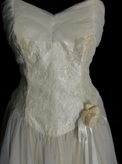 Sweetheart Beige Tulle Prom Dress Lace Formal Party Dress  P242