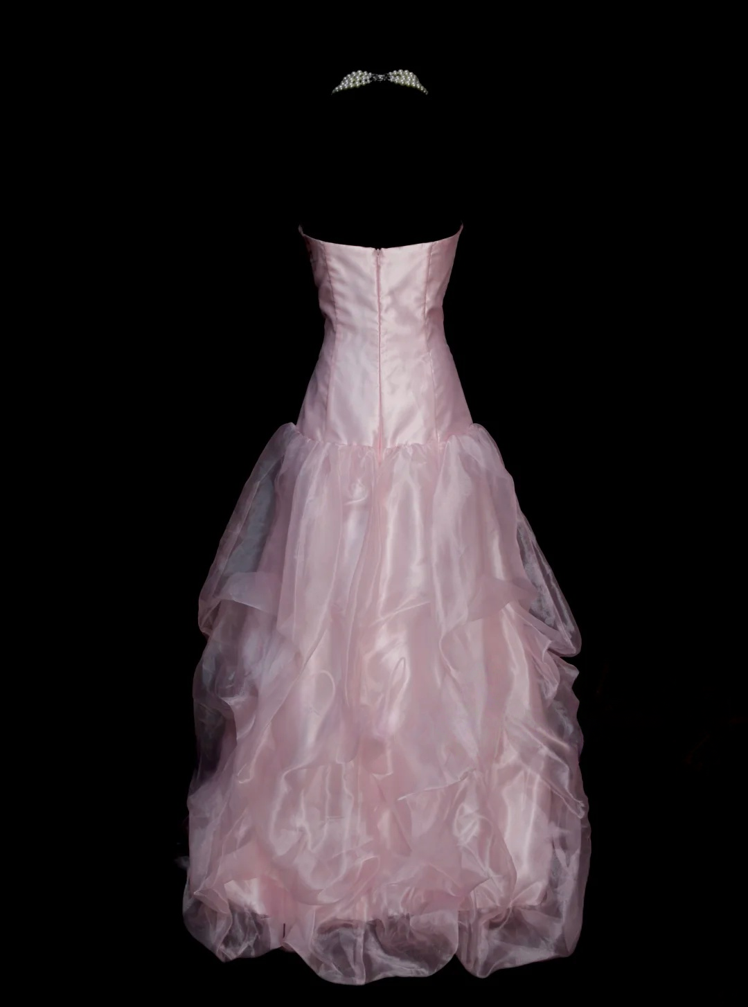 Strapless A Line Pink Prom Dress Tulle Birthday Dress  P244