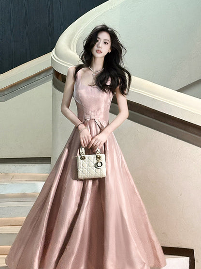 Modest Pink A Line Prom Dress Formal Party Dress For Teens  P255