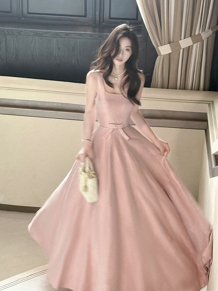 Modest Pink A Line Prom Dress Formal Party Dress For Teens  P255