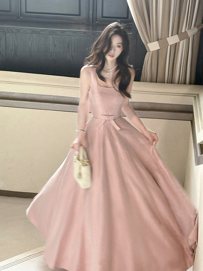 Modest Pink A Line Prom Dress Formal Party Dress For Teens  P255