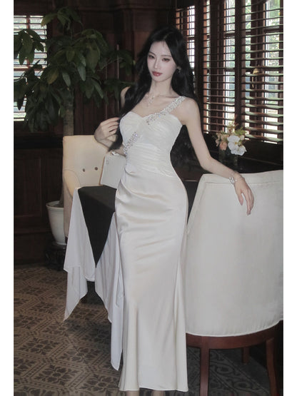 Beaded One Shoulder Sheath Prom Dress Birthday Dress P33