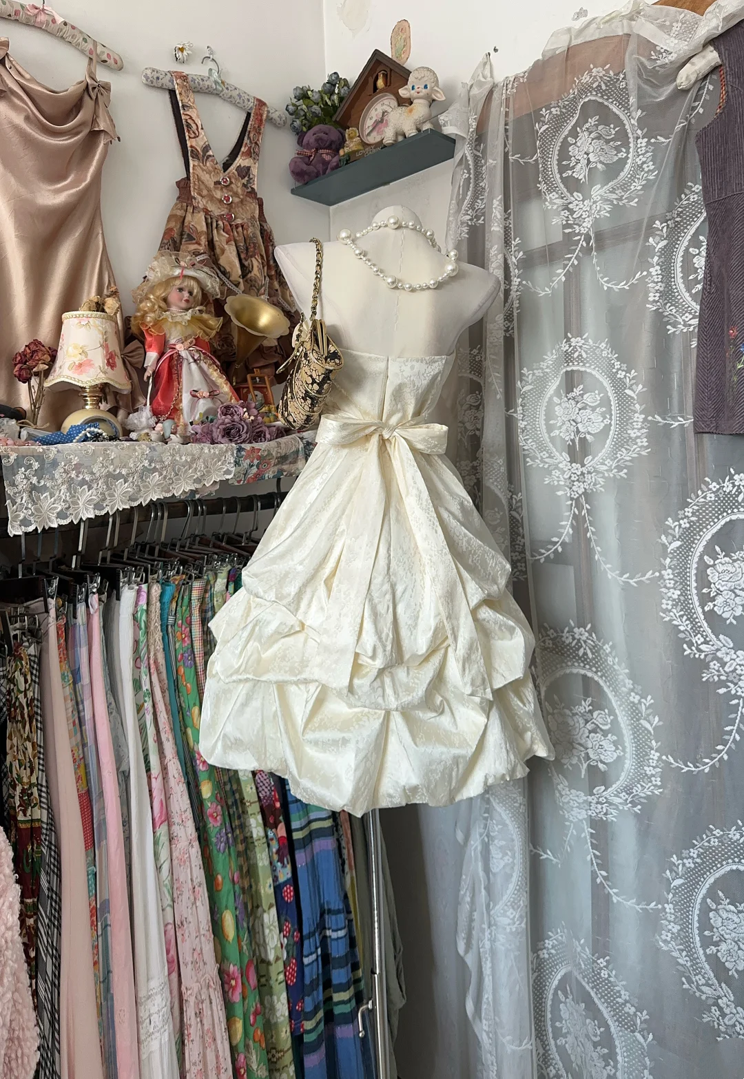 Strapless Beige Short Dress A Line Birthday Dress  P336