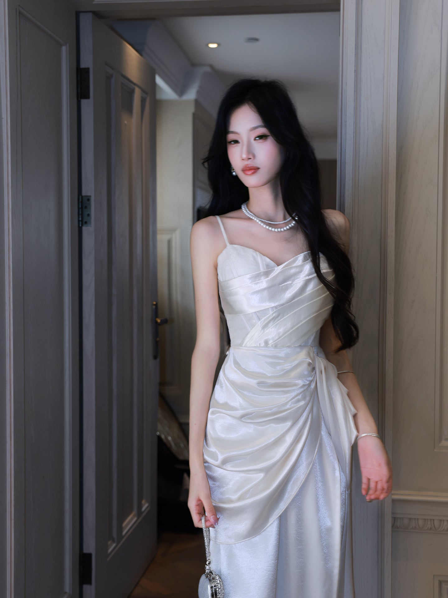 Spaghetti Straps Satin Prom Dress Formal Party Dress  Evening Dress P34