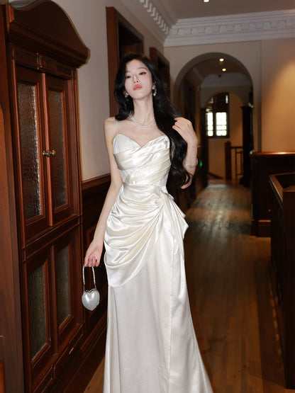 Spaghetti Straps Satin Prom Dress Formal Party Dress  Evening Dress P34