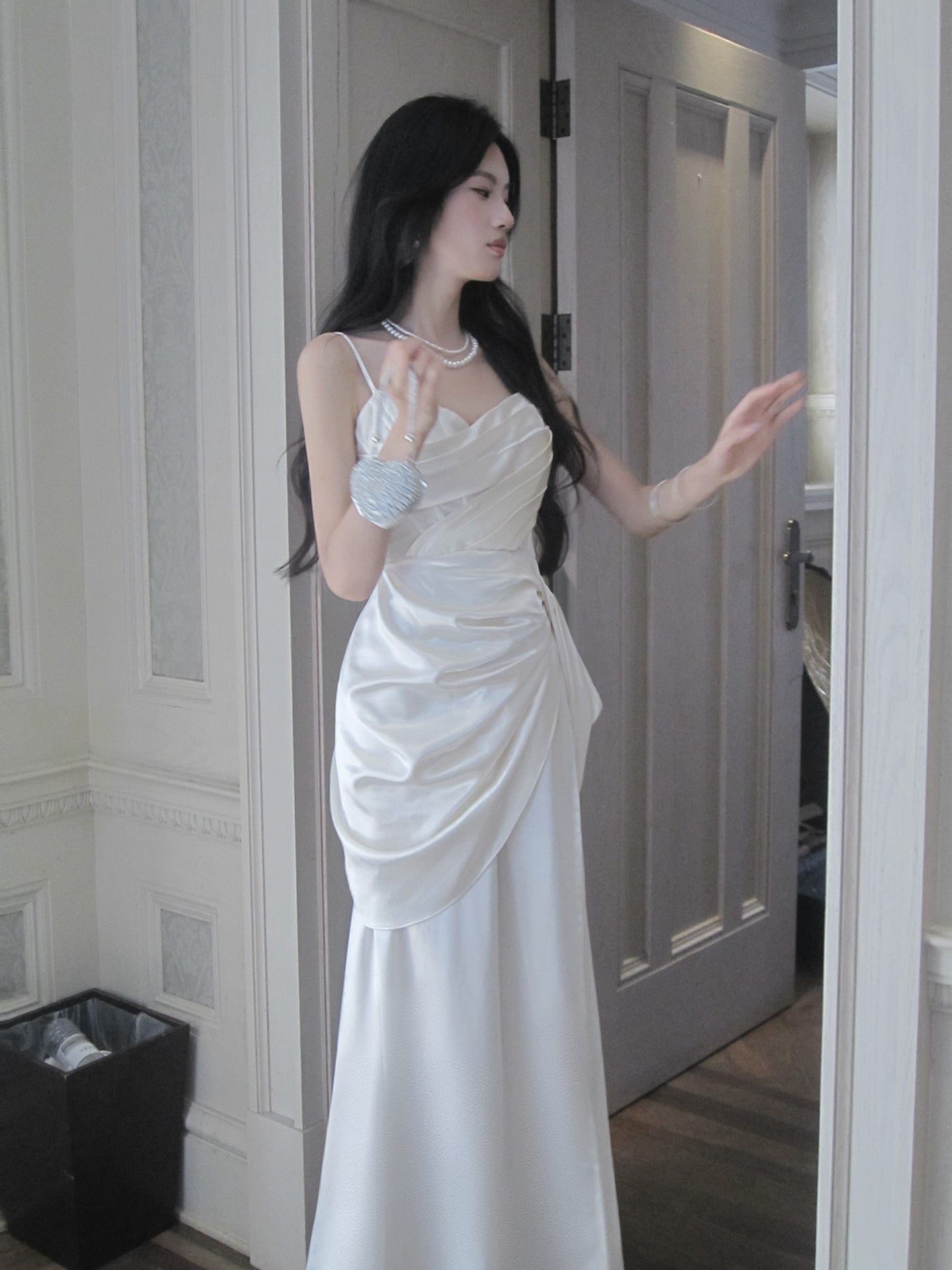 Spaghetti Straps Satin Prom Dress Formal Party Dress  Evening Dress P34
