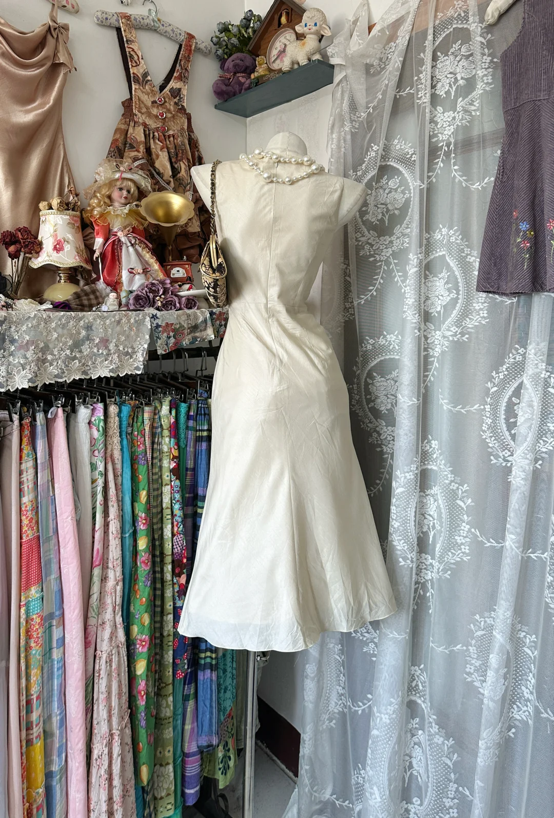 Ivory Sheath Midi Dress Satin Formal Party Dress  P353