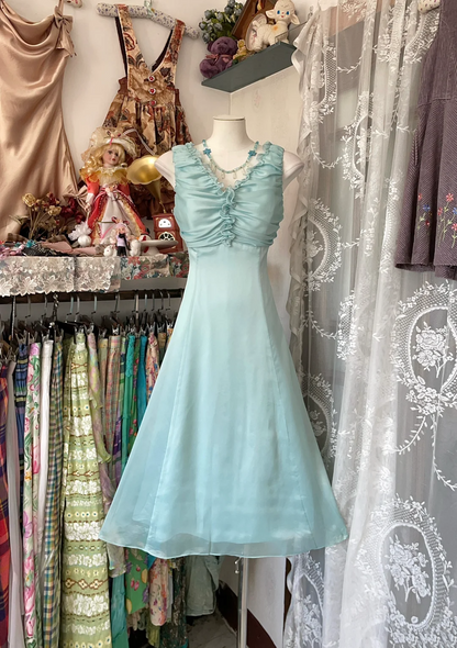 A Line Ruffled V Neck Short Dress Birthday Outfit  P395