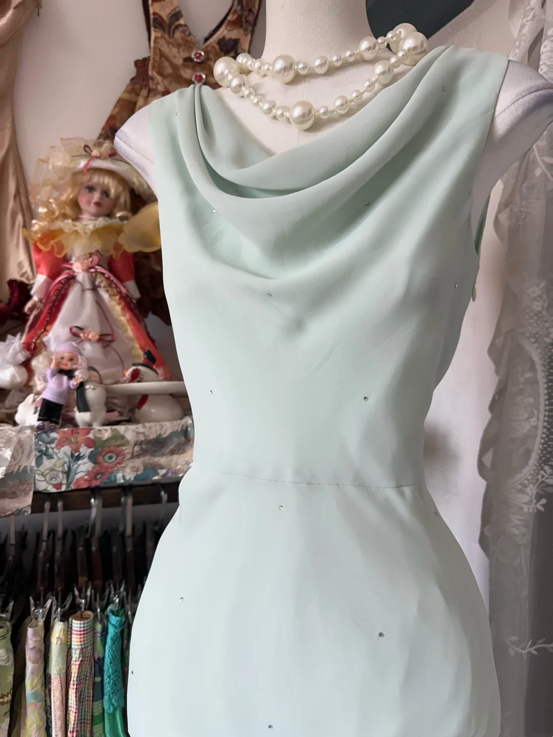 Mermaid Chiffon Prom Dress Sleeveless Formal Evening Dress  P405