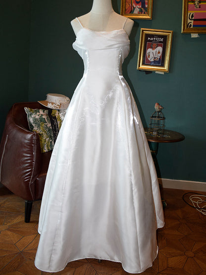 Spaghetti Straps A Line Retro Prom Dress Elegant Formal Party Dress  P422