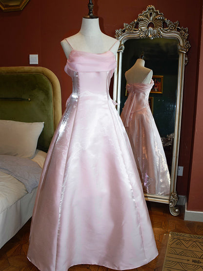 Spaghetti Straps A Line Retro Prom Dress Elegant Formal Party Dress  P422