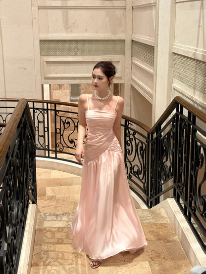 Spaghetti Strap Pink Prom Dress Formal Party Dress Evening Dress P45