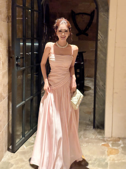 Spaghetti Strap Pink Prom Dress Formal Party Dress Evening Dress P45