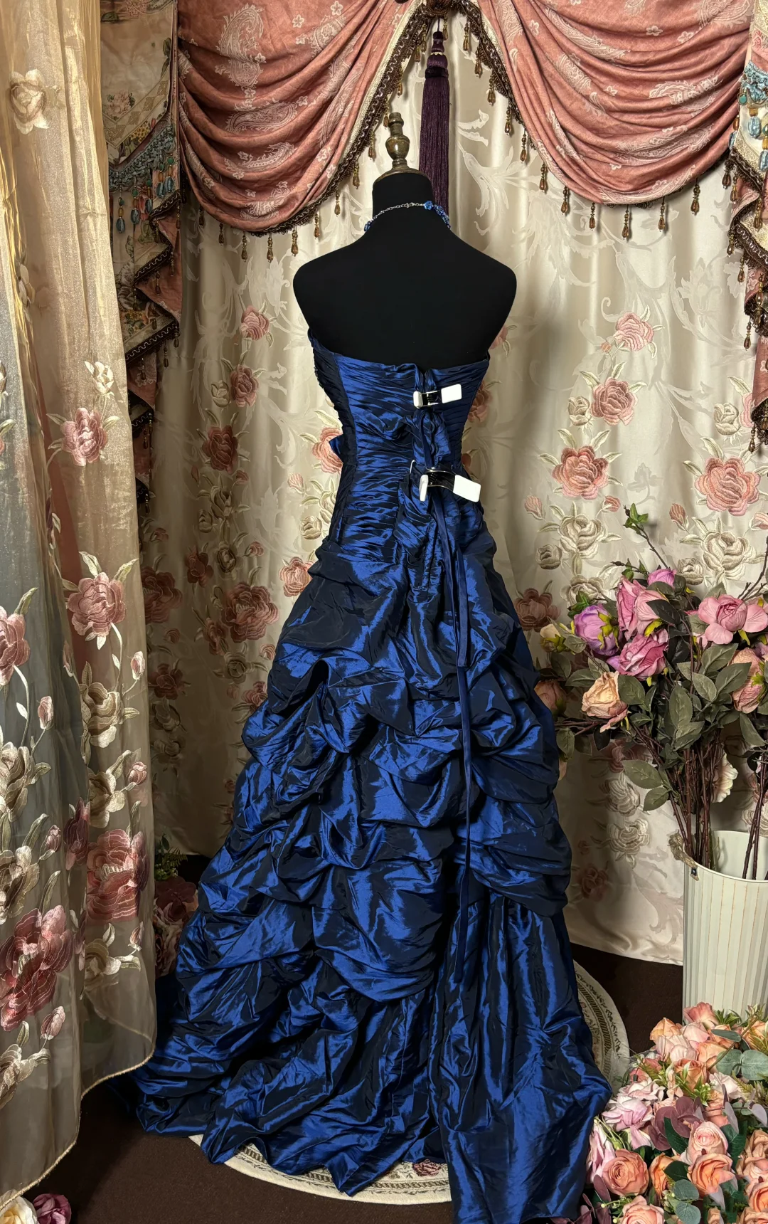 Sweetheart Royal Blue Long Prom Dress Beaded Formal Party Dress P47