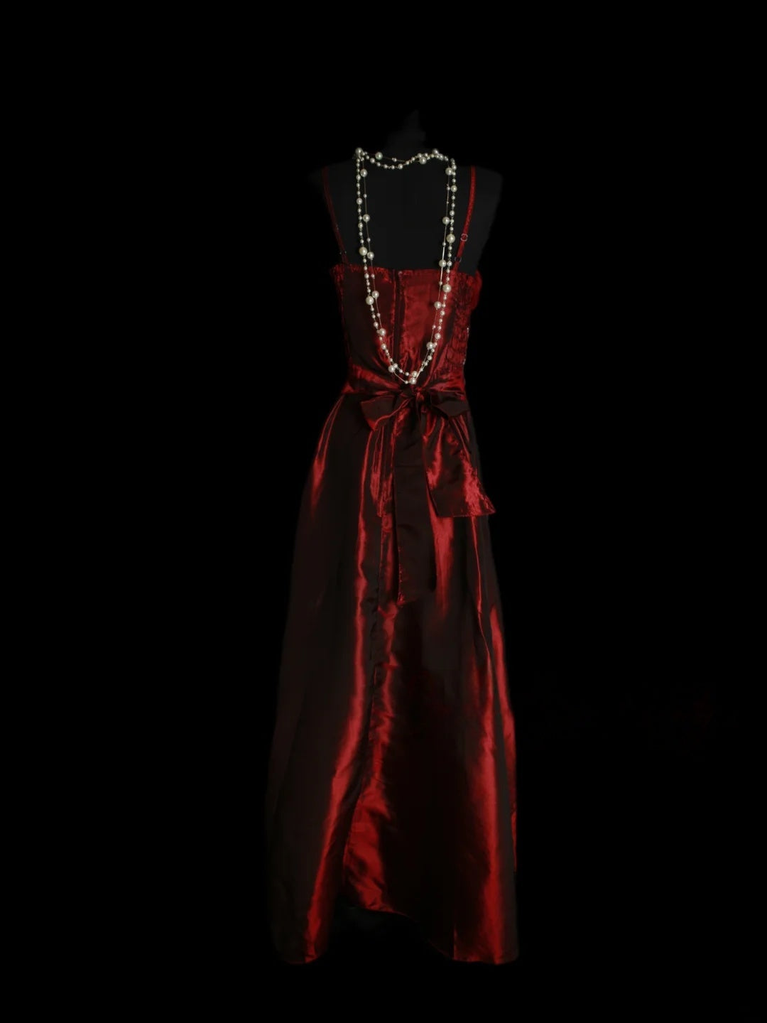 Burgundy Retro Prom Dress Lace Formal Evening Party Dress P482