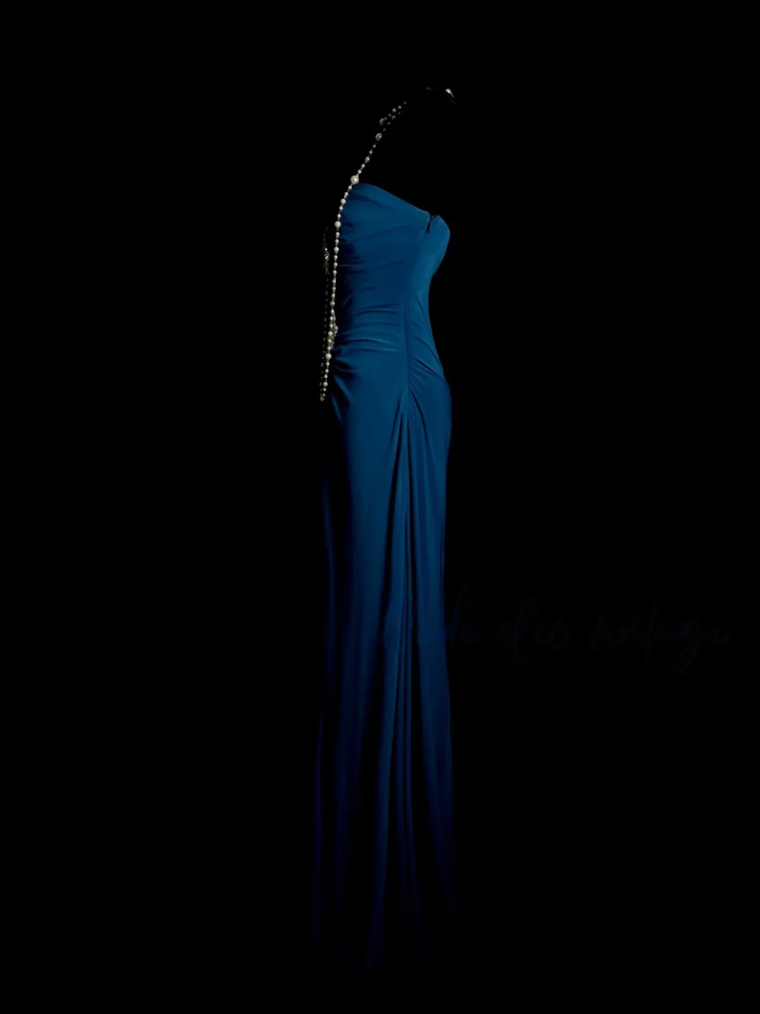 Sweetheart Chiffon Blue Evening Dress A Line Formal Wedding Guest Dress  P487