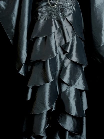 Spaghetti Straps Layered Prom Dress Taffeta Formal Dress  P490