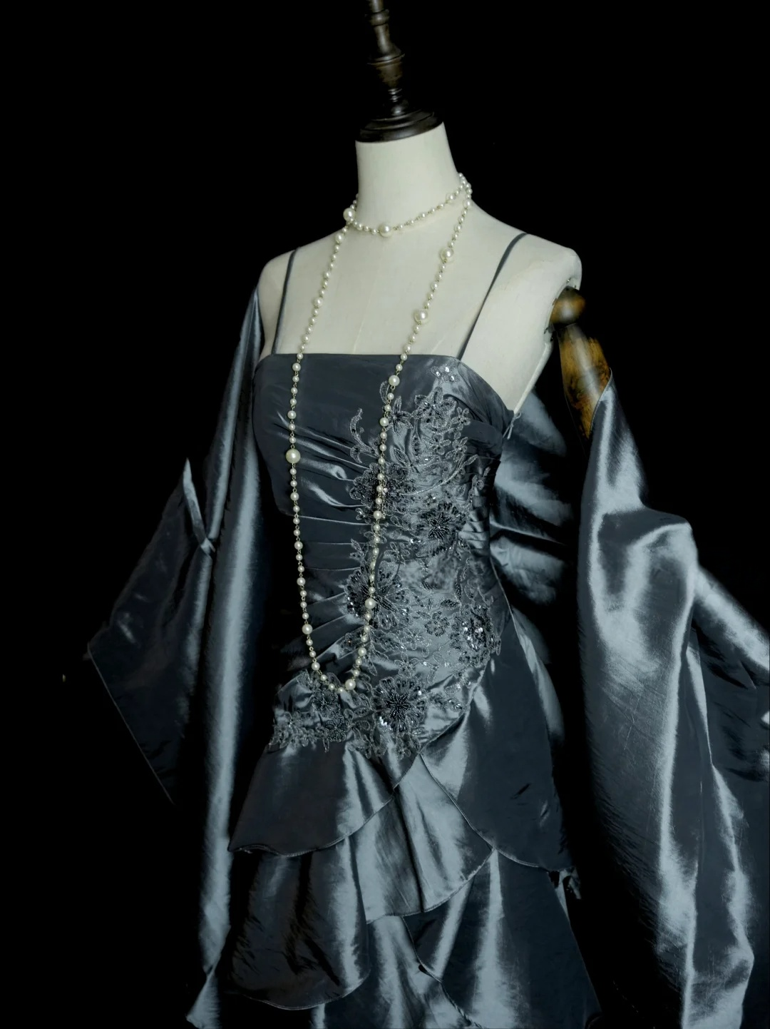 Spaghetti Straps Layered Prom Dress Taffeta Formal Dress  P490