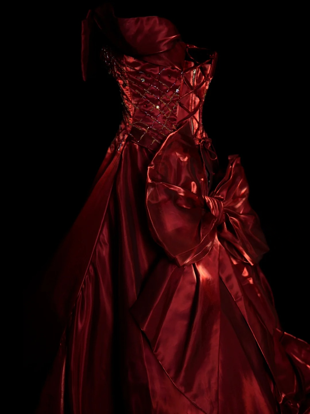 Ball Gown Burgundy Sweet 16 Birthday Dress Beading Quinceanera Dresses With Bow  P492