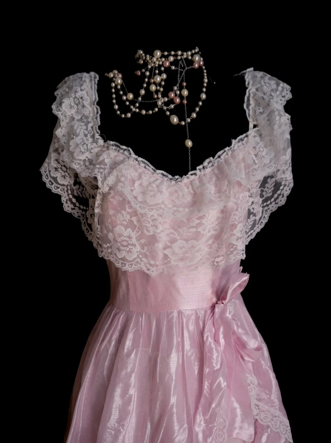 A Line Pink Sweet Princess Dress Lace Birthday Dress For Teens  P497