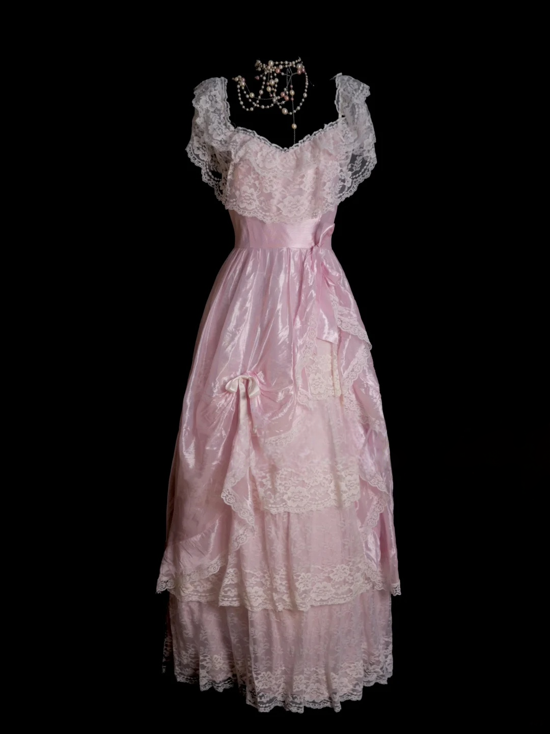 A Line Pink Sweet Princess Dress Lace Birthday Dress For Teens  P497